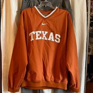 Like new Nike Texas Longhorn pullover in burnt orange, v-neck with long-sleeves